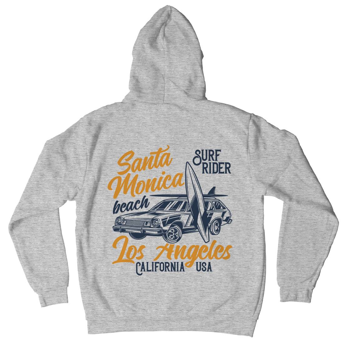 California Surfing Mens Hoodie With Pocket Surf B873
