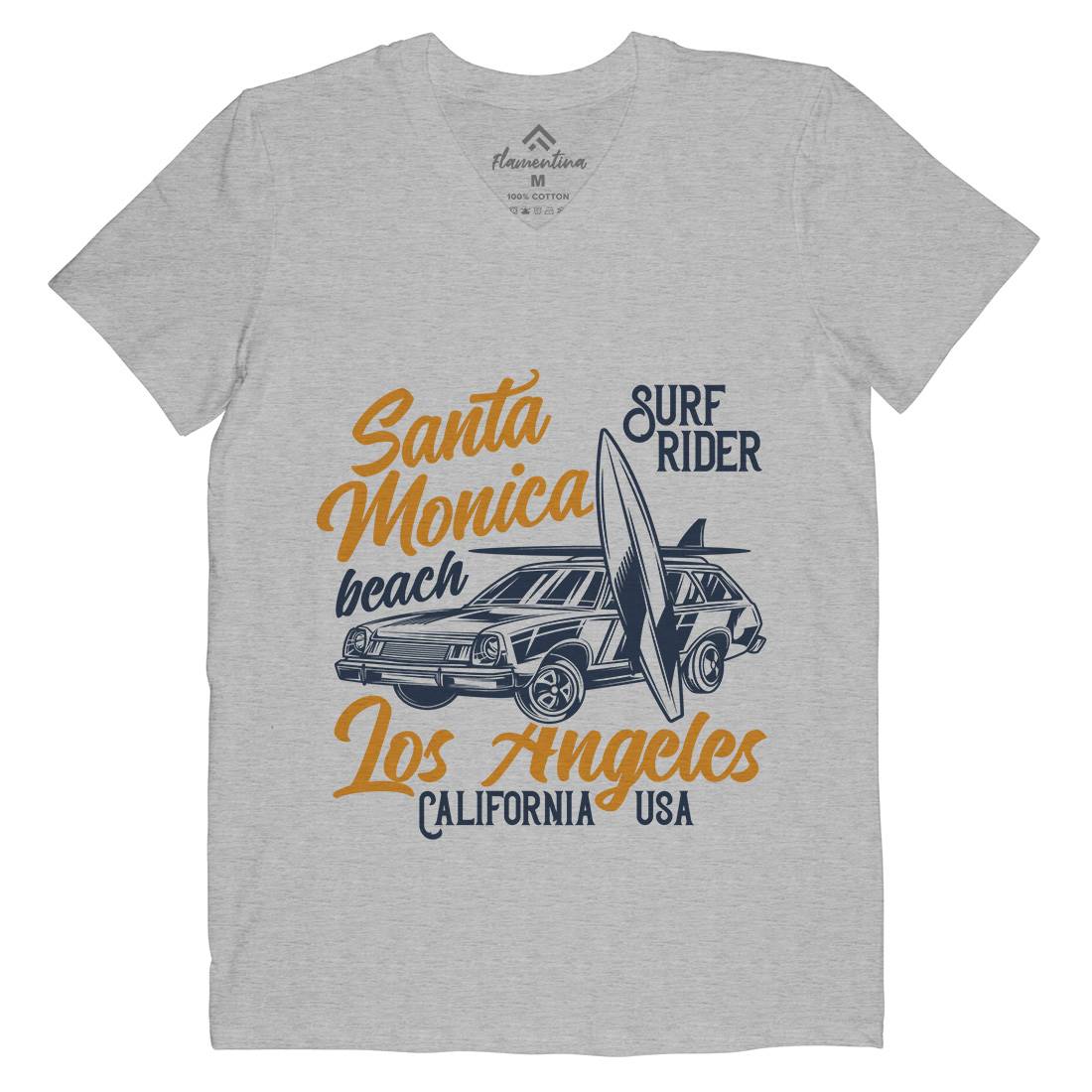 California Surfing Mens V-Neck T-Shirt Surf B873