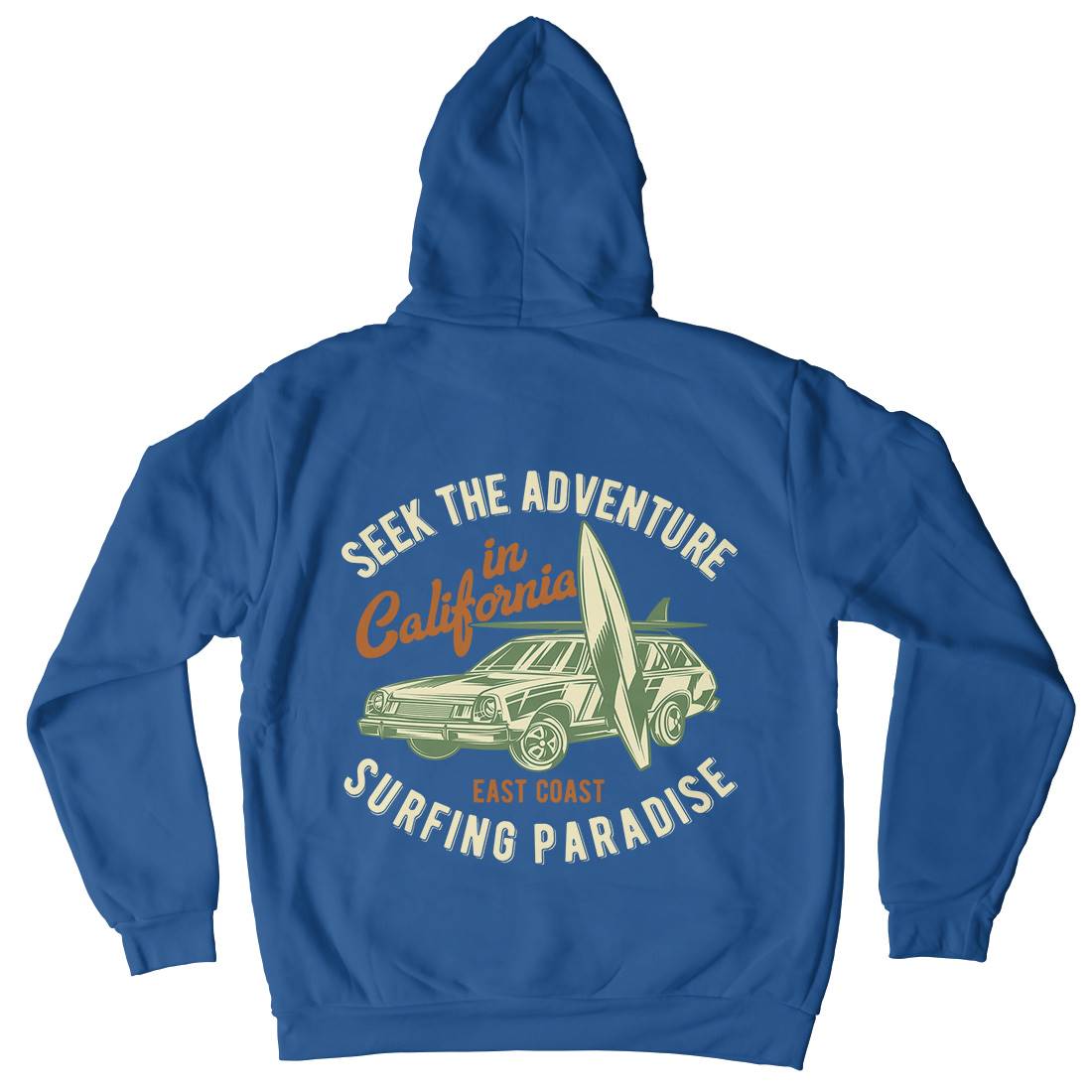 Paradise Surfing Mens Hoodie With Pocket Surf B874