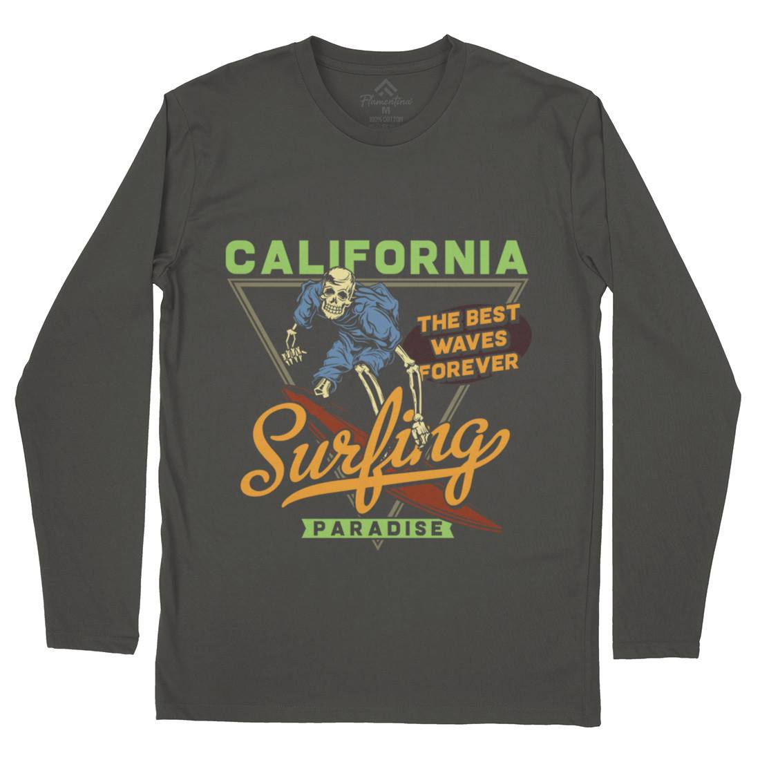 California Surfing Mens Long Sleeve T-Shirt Surf B875