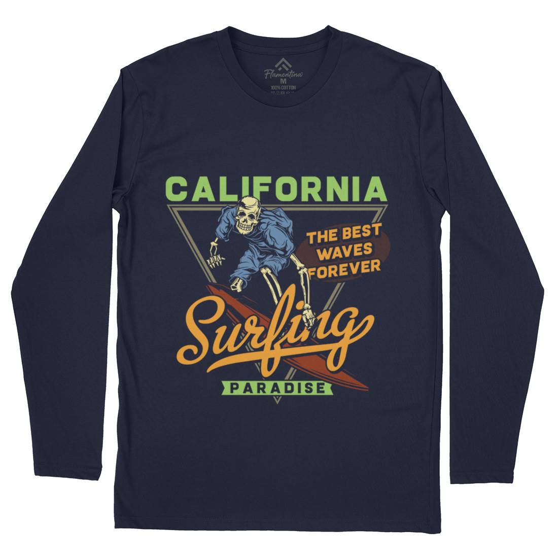 California Surfing Mens Long Sleeve T-Shirt Surf B875