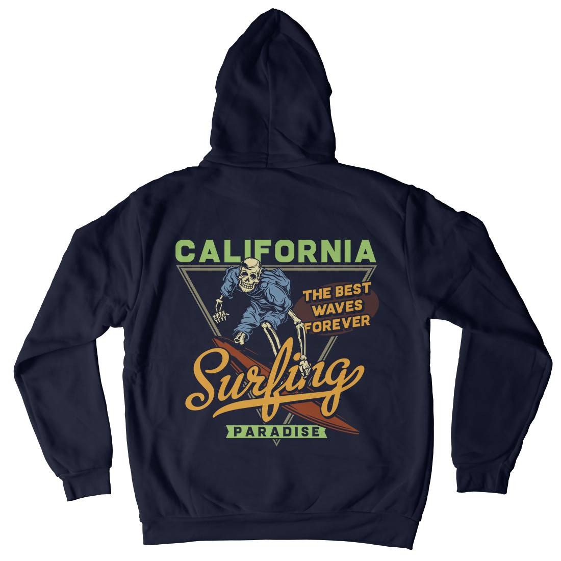 California Surfing Mens Hoodie With Pocket Surf B875