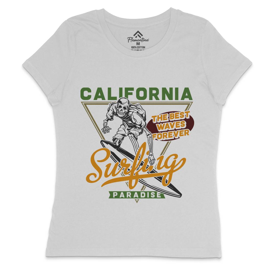 California Surfing Womens Crew Neck T-Shirt Surf B875