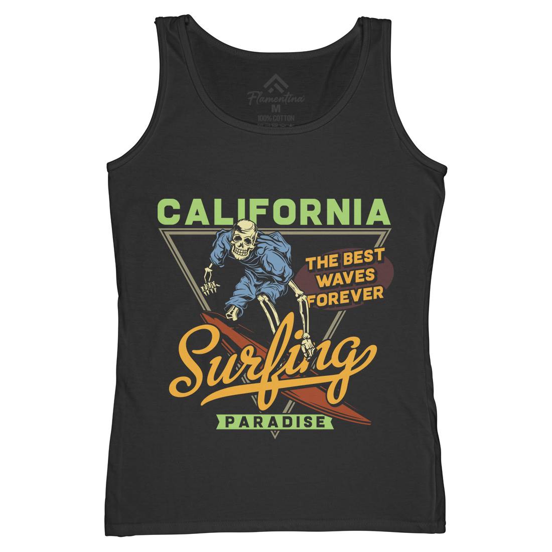 California Surfing Womens Organic Tank Top Vest Surf B875
