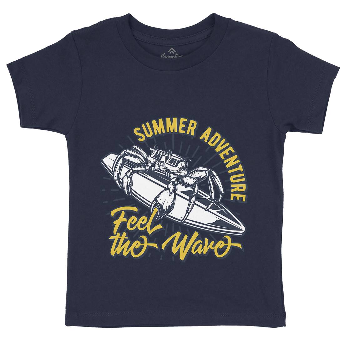 Summer Surfing Kids Organic Crew Neck T-Shirt Surf B876