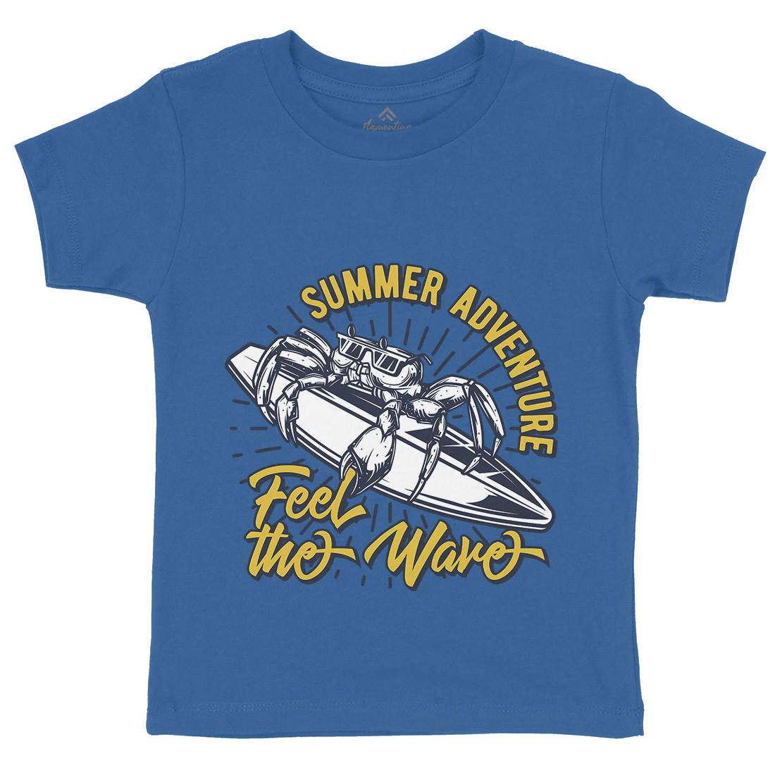 Summer Surfing Kids Crew Neck T-Shirt Surf B876