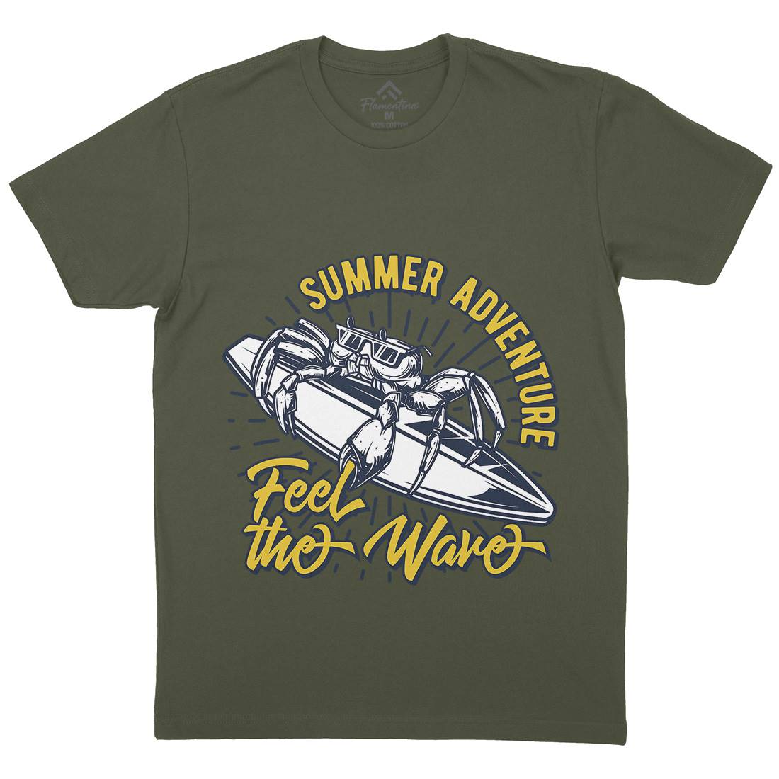 Summer Surfing Mens Crew Neck T-Shirt Surf B876