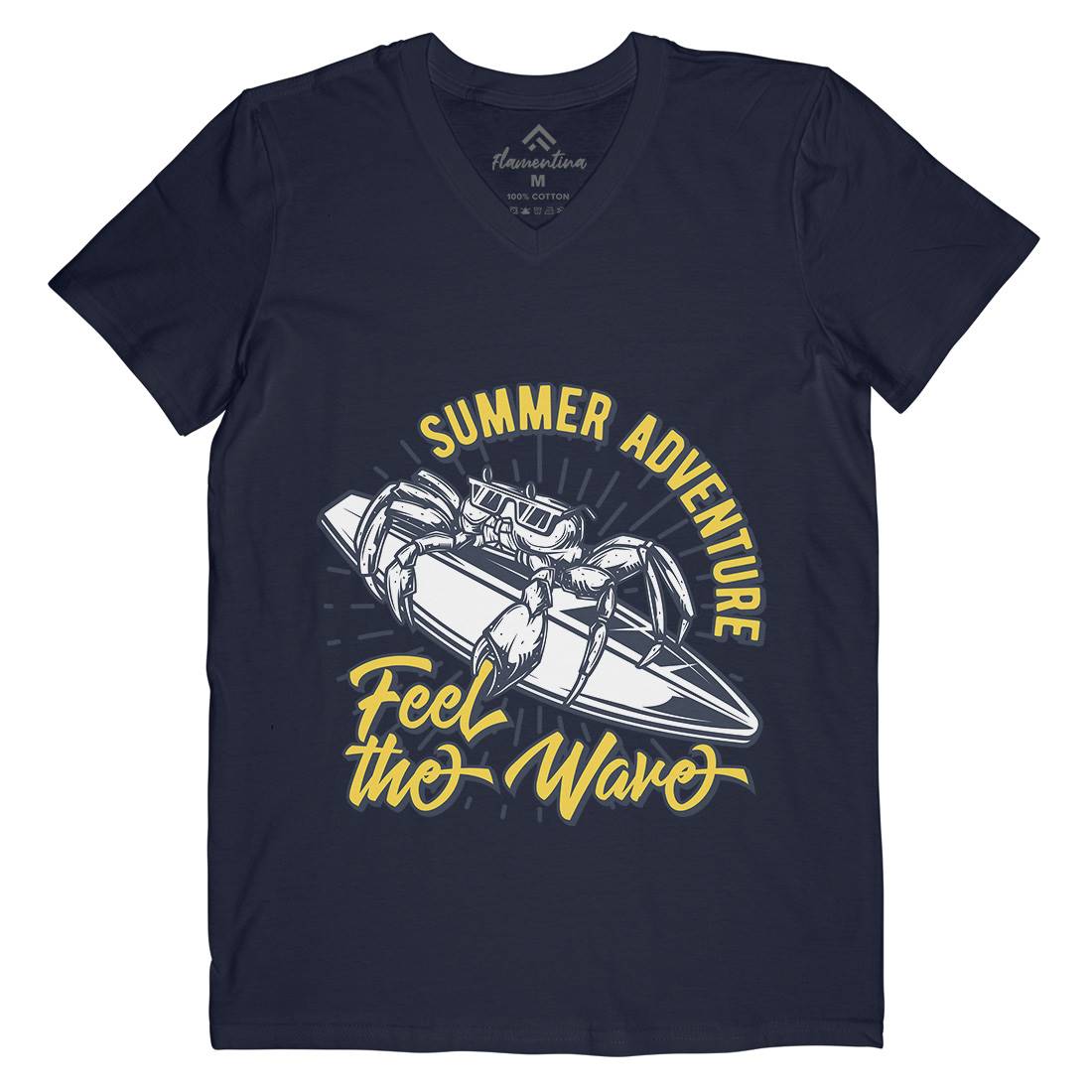 Summer Surfing Mens V-Neck T-Shirt Surf B876