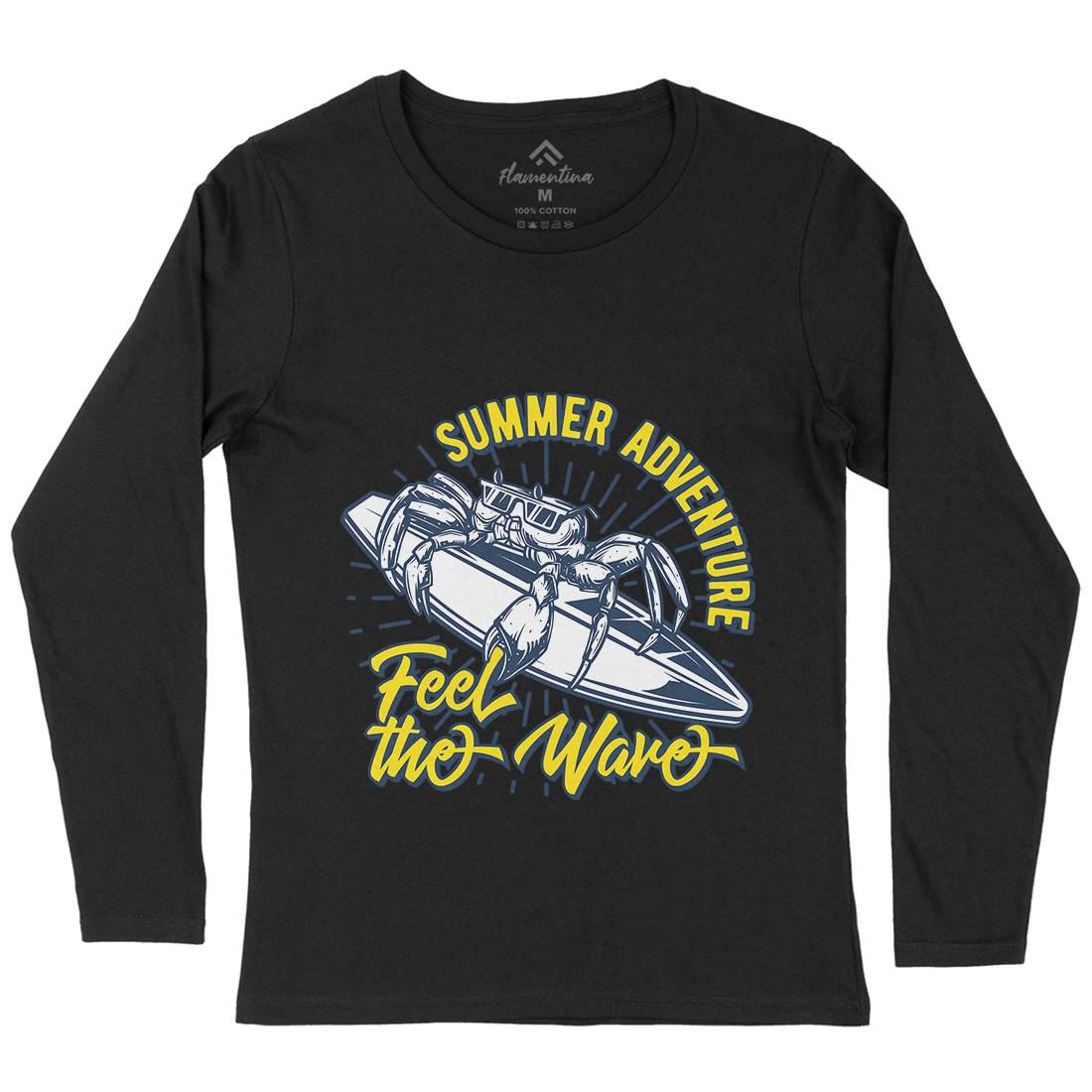Summer Surfing Womens Long Sleeve T-Shirt Surf B876