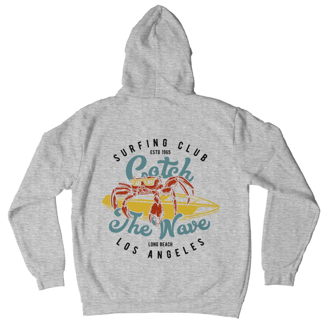Catch The Wave Surfing Mens Hoodie With Pocket Surf B877