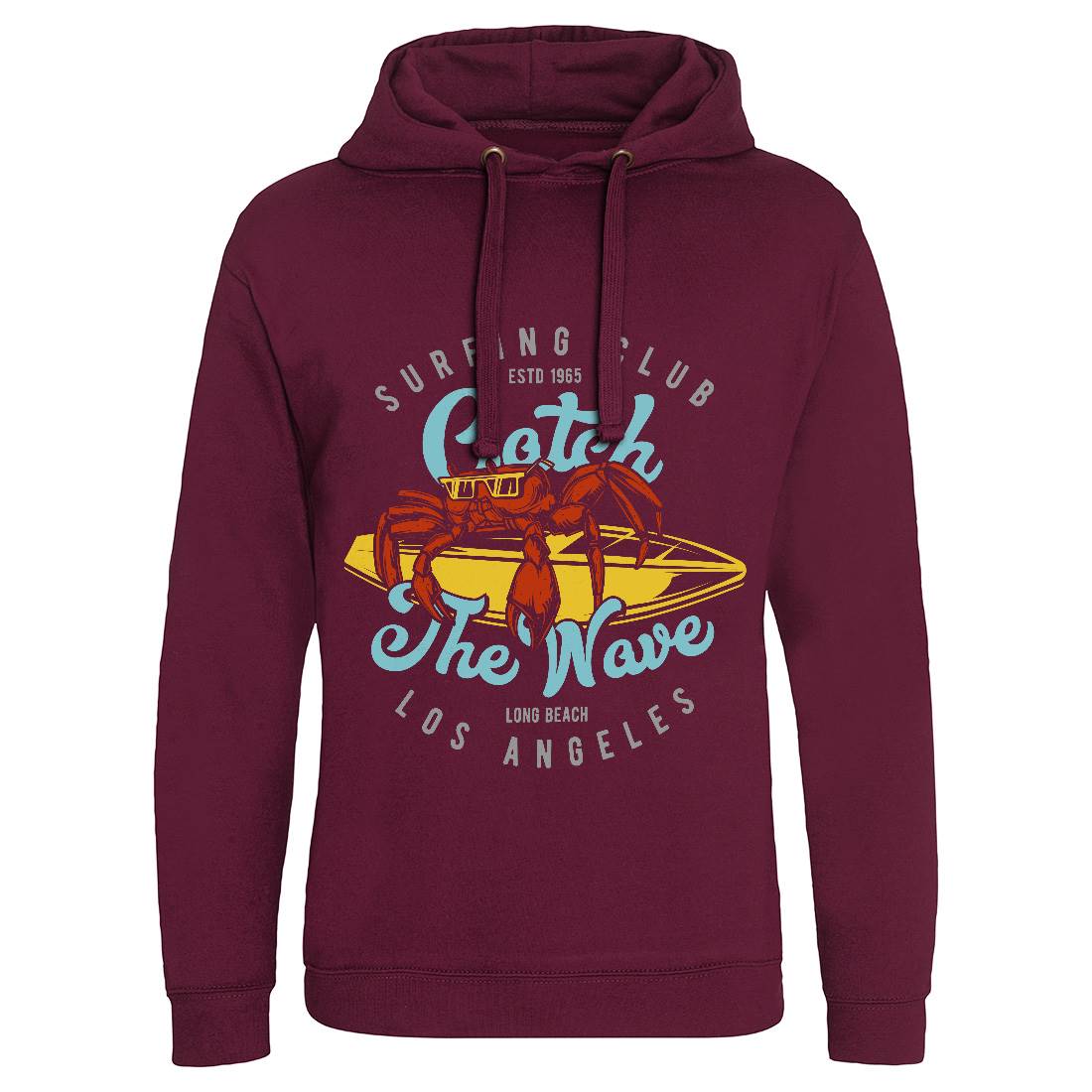 Catch The Wave Surfing Mens Hoodie Without Pocket Surf B877