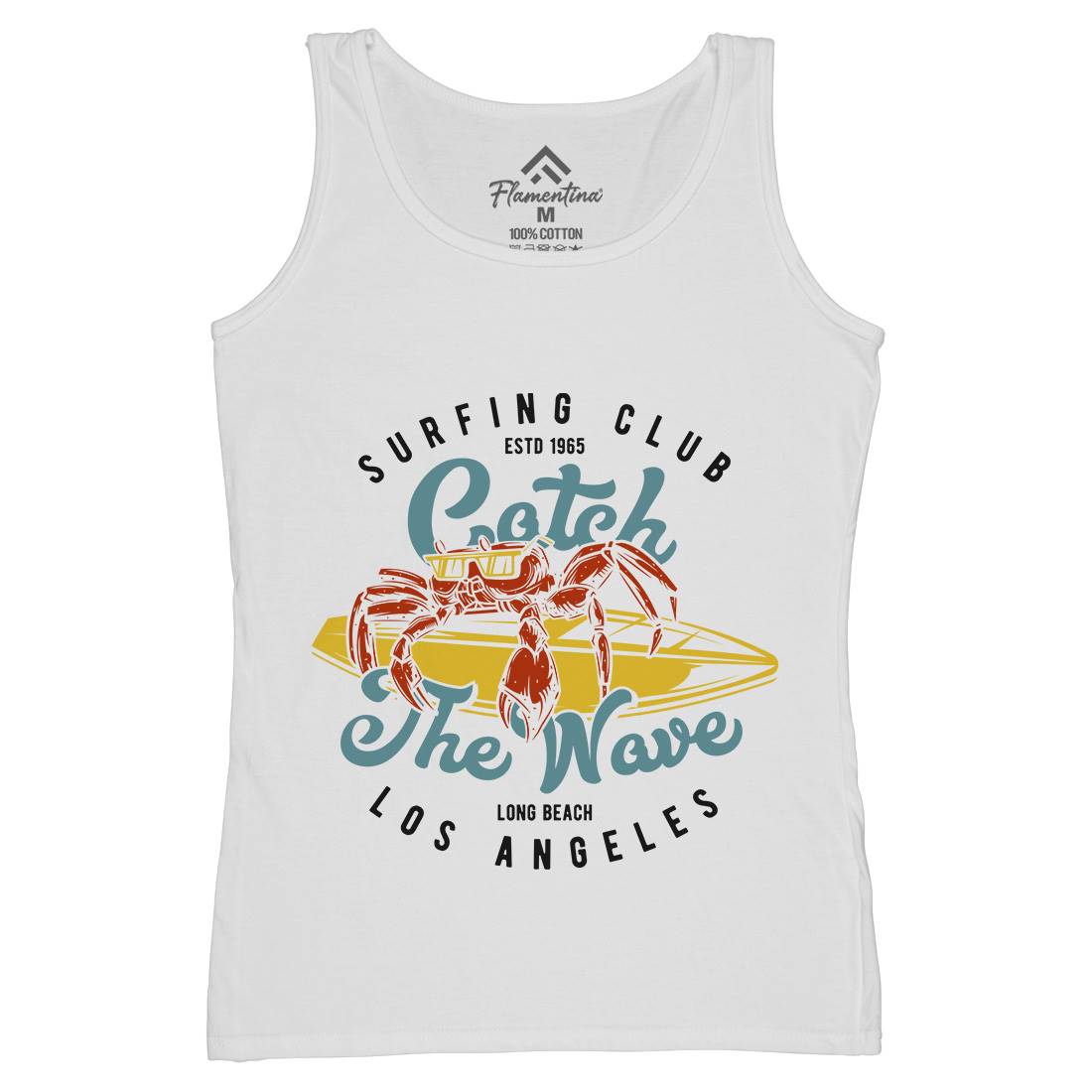 Catch The Wave Surfing Womens Organic Tank Top Vest Surf B877