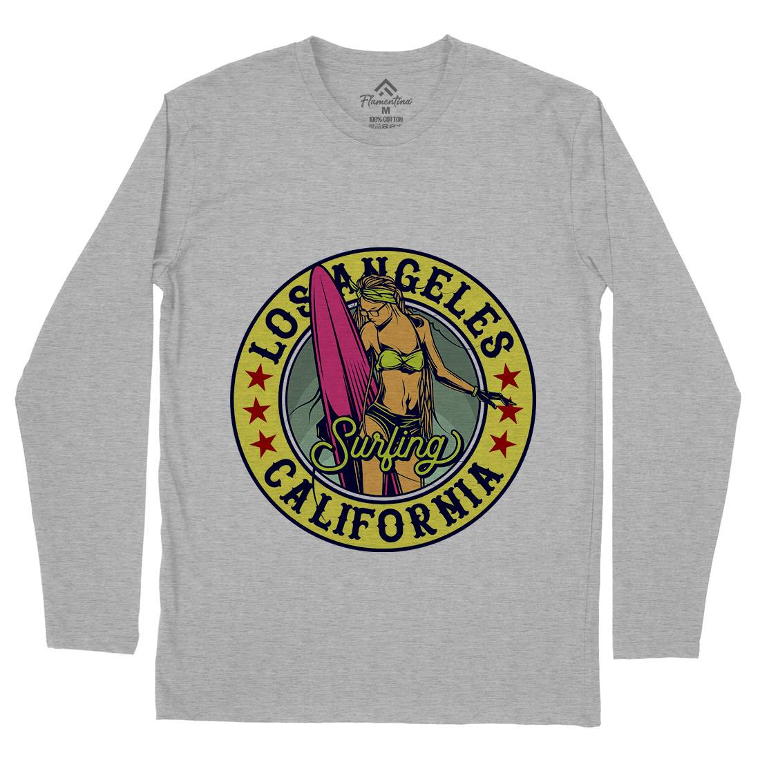 California Surfing Mens Long Sleeve T-Shirt Surf B878