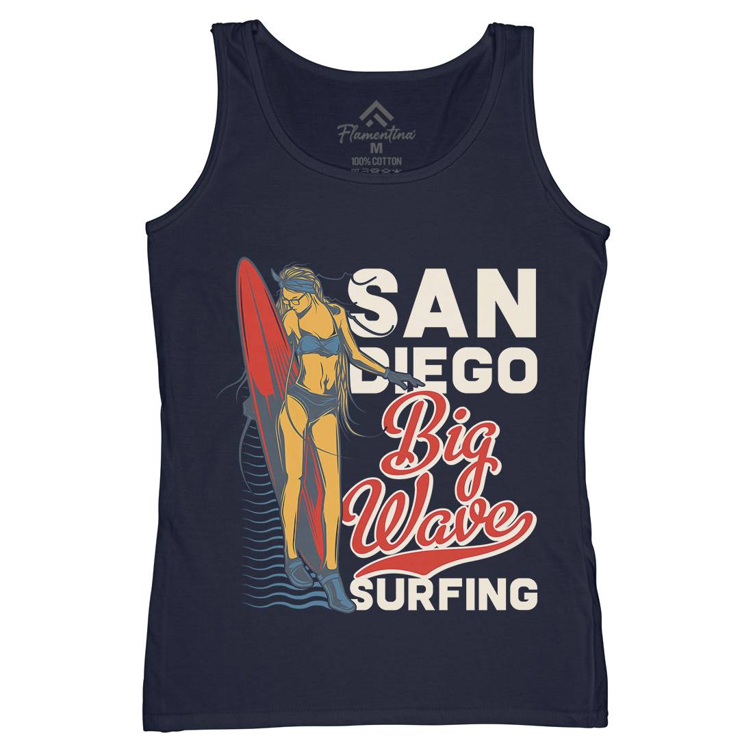 Big Wave Surfing Womens Organic Tank Top Vest Surf B879