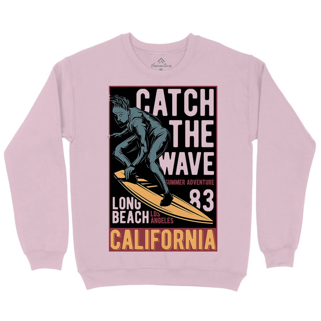 Catch The Wave Surfing Kids Crew Neck Sweatshirt Surf B880