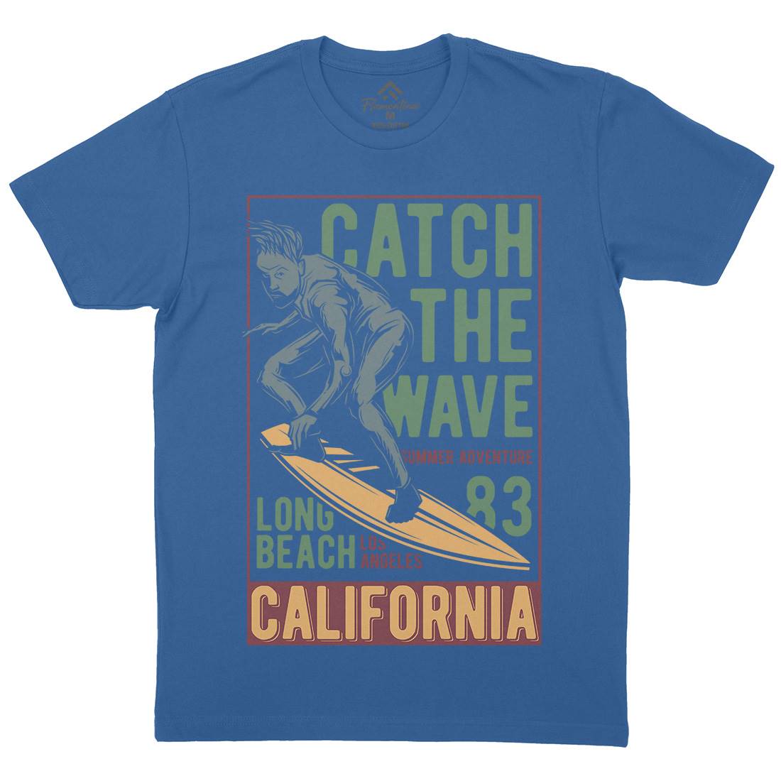 Catch The Wave Surfing Mens Crew Neck T-Shirt Surf B880