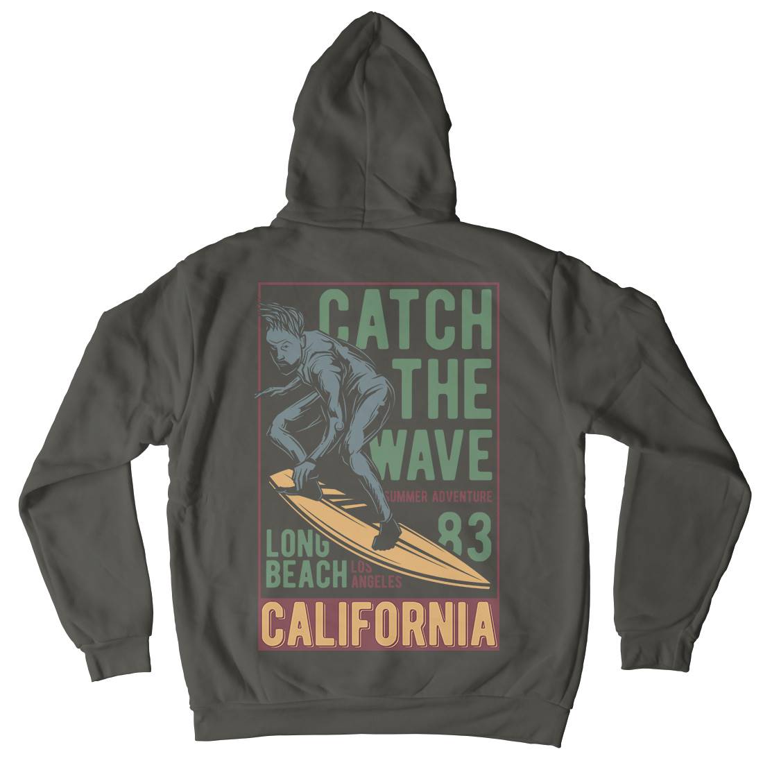 Catch The Wave Surfing Kids Crew Neck Hoodie Surf B880