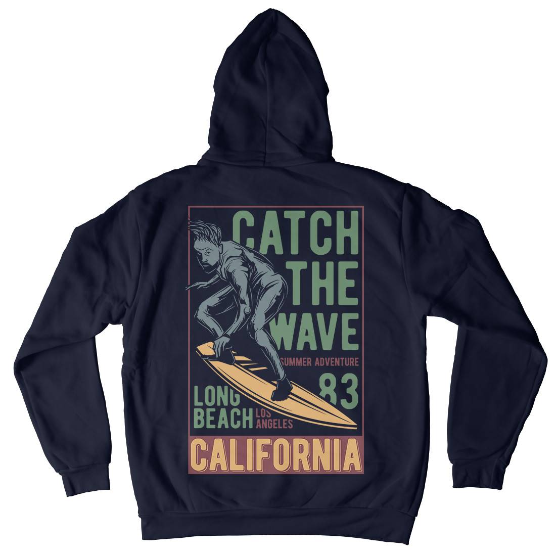 Catch The Wave Surfing Kids Crew Neck Hoodie Surf B880