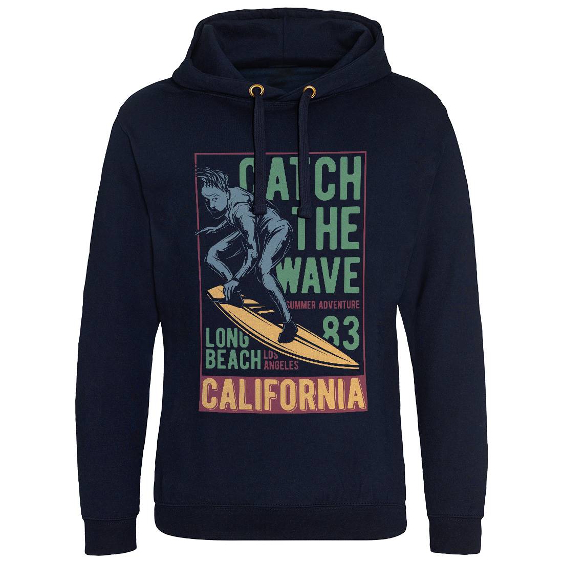 Catch The Wave Surfing Mens Hoodie Without Pocket Surf B880