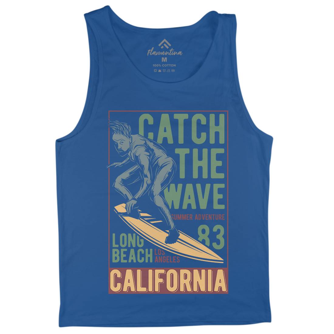 Catch The Wave Surfing Mens Tank Top Vest Surf B880