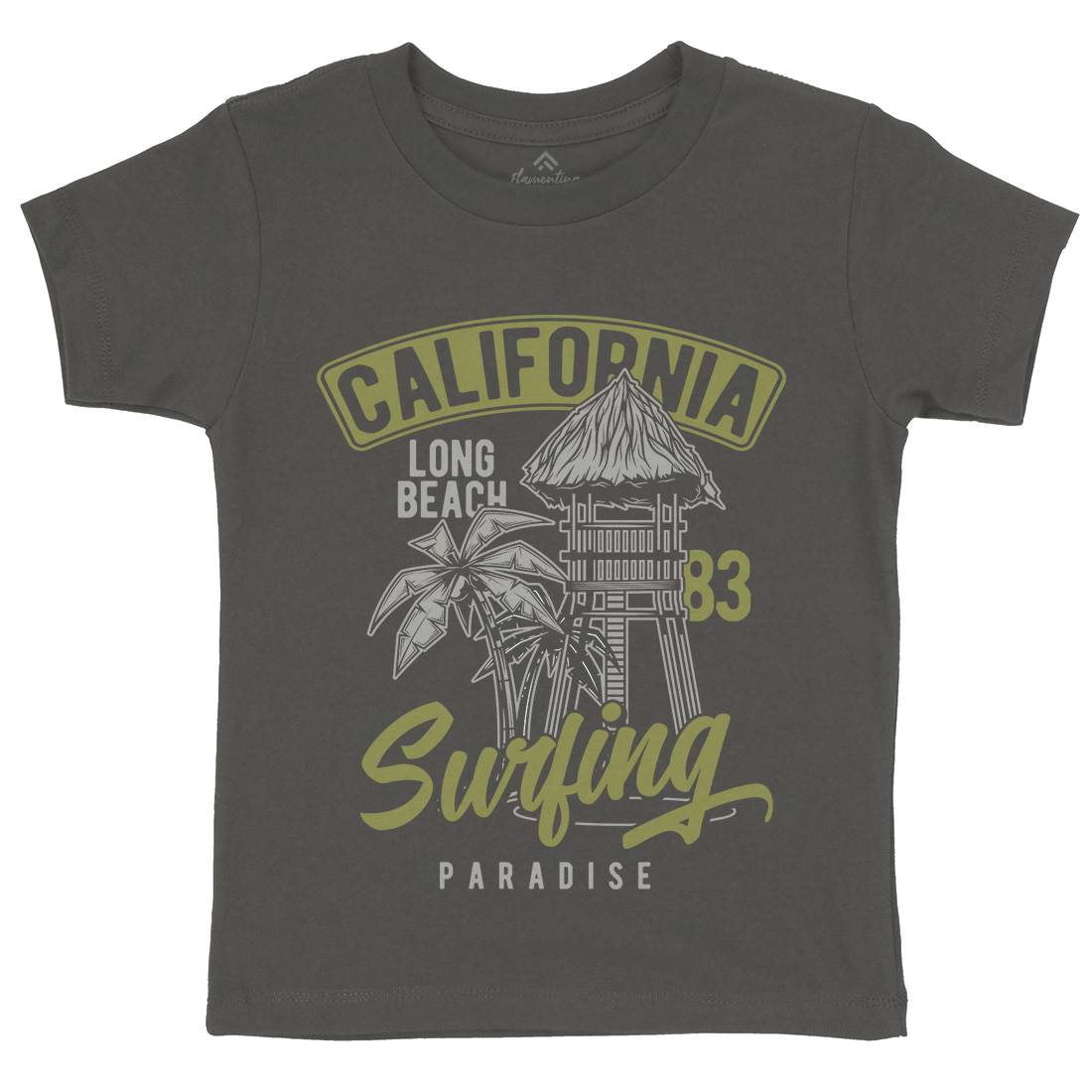 California Surfing Kids Crew Neck T-Shirt Surf B882