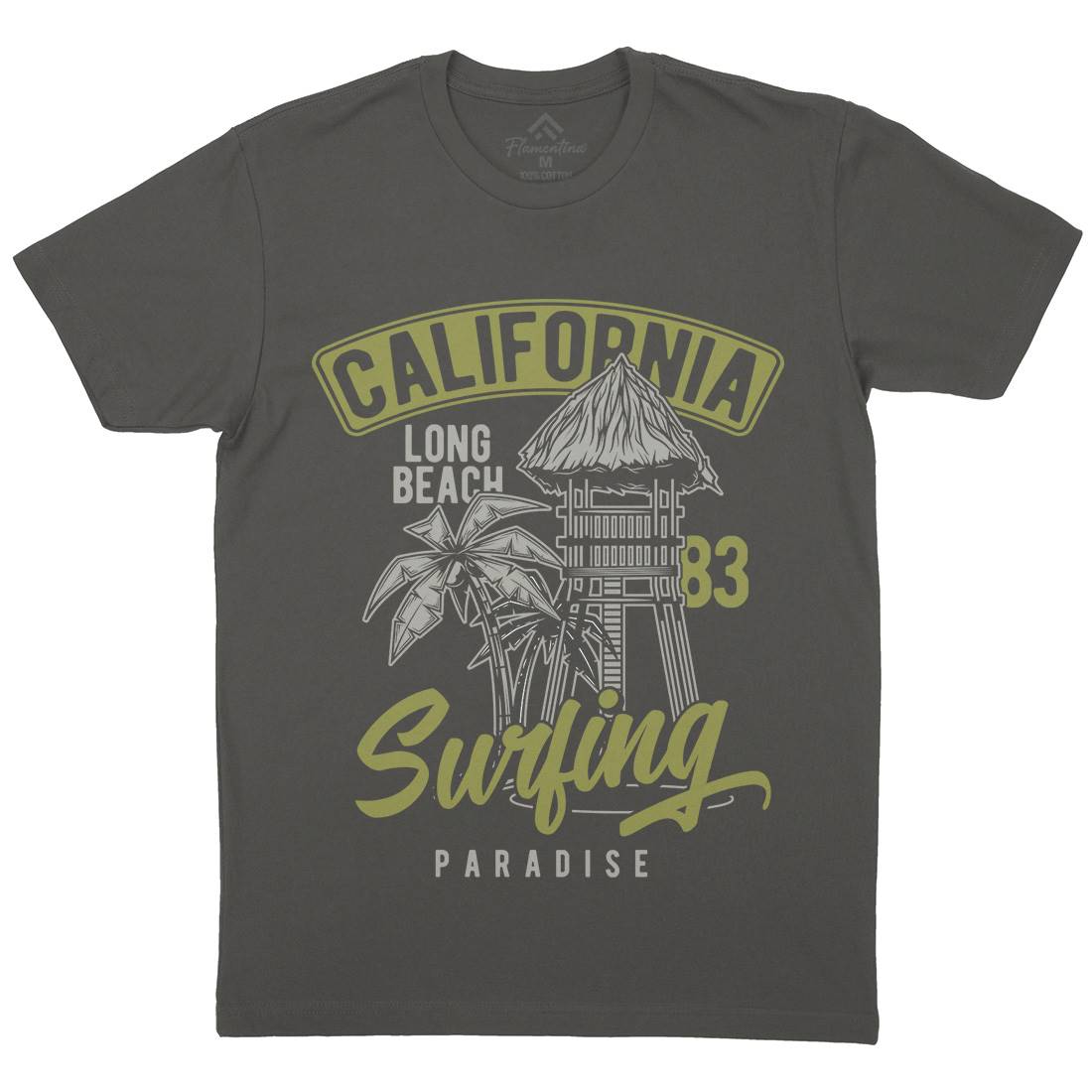 California Surfing Mens Crew Neck T-Shirt Surf B882