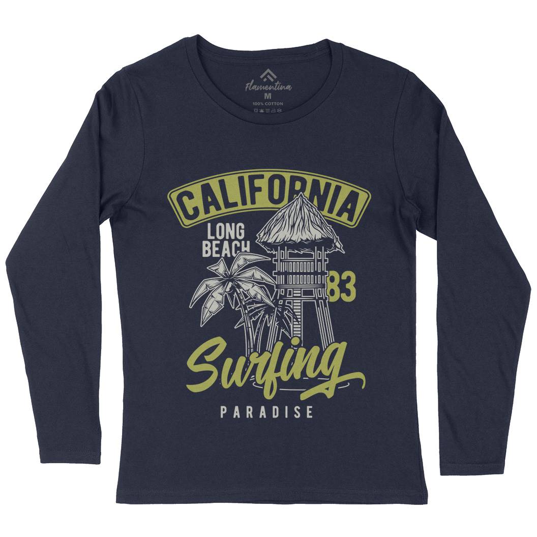 California Surfing Womens Long Sleeve T-Shirt Surf B882