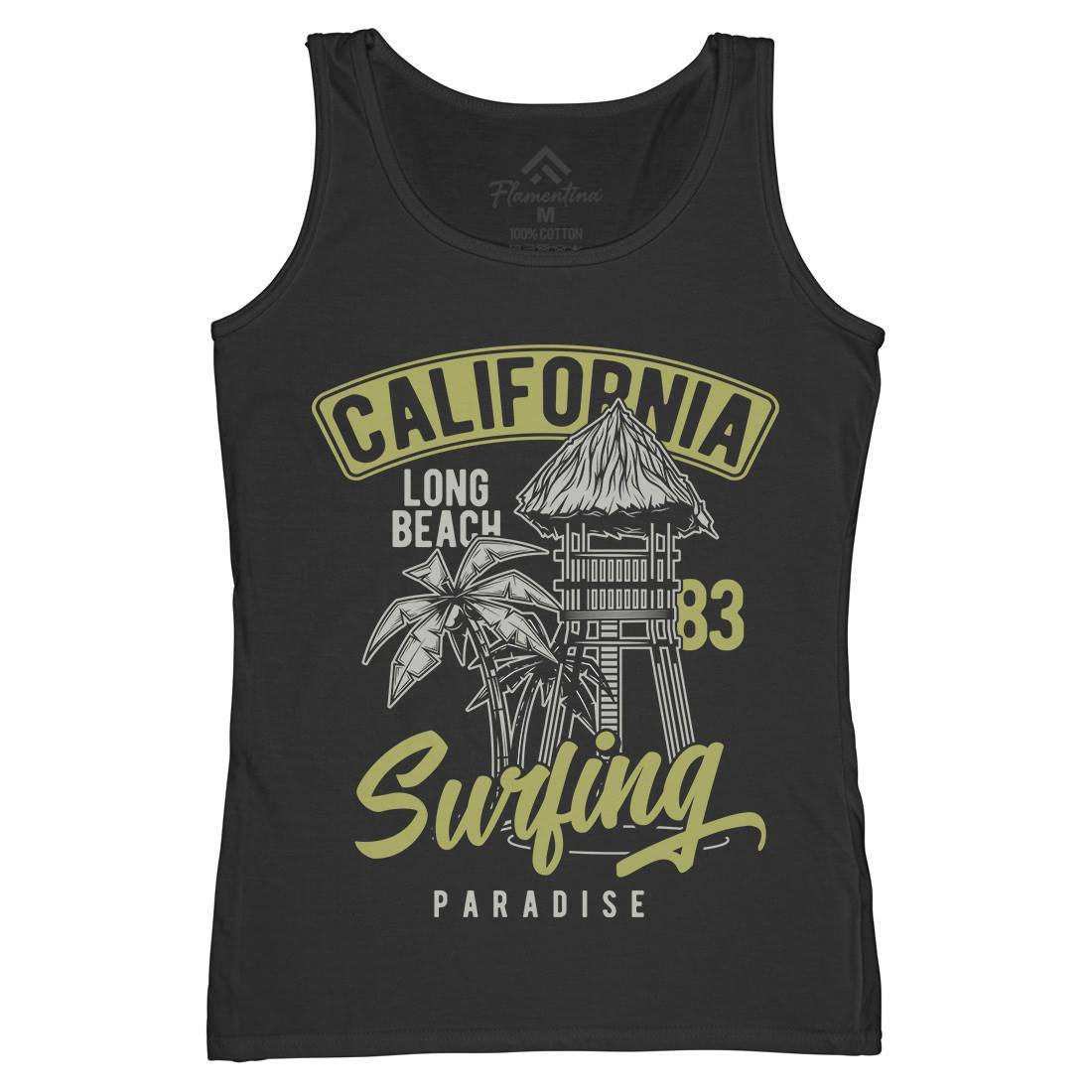California Surfing Womens Organic Tank Top Vest Surf B882