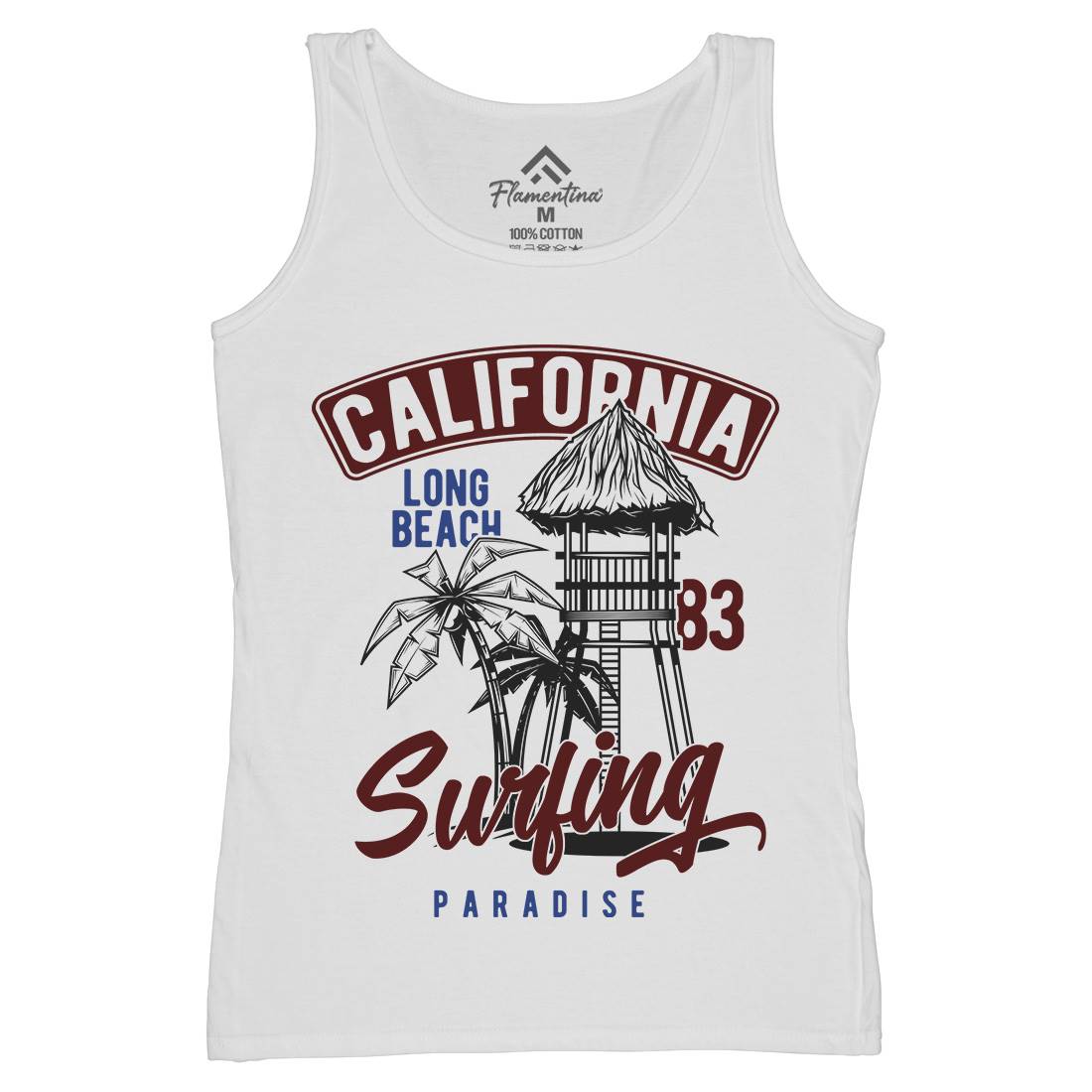 California Surfing Womens Organic Tank Top Vest Surf B882