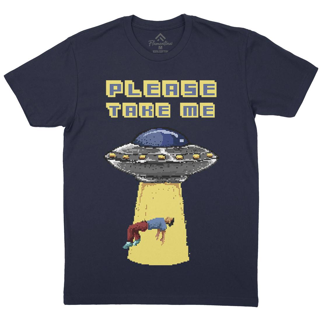 Alien Abduction Mens Crew Neck T-Shirt Space B883