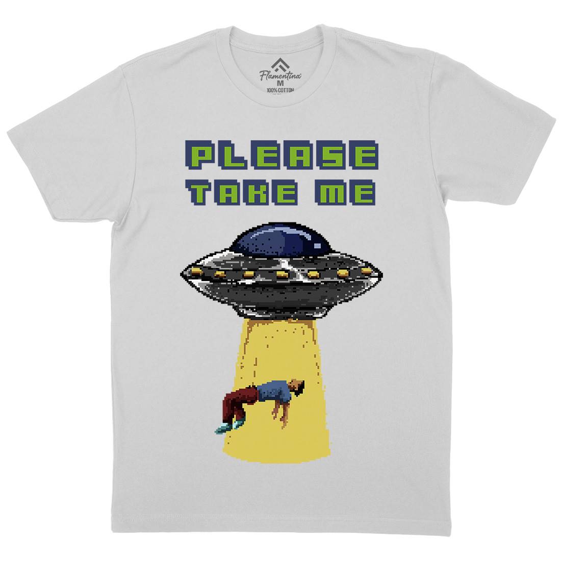 Alien Abduction Mens Crew Neck T-Shirt Space B883