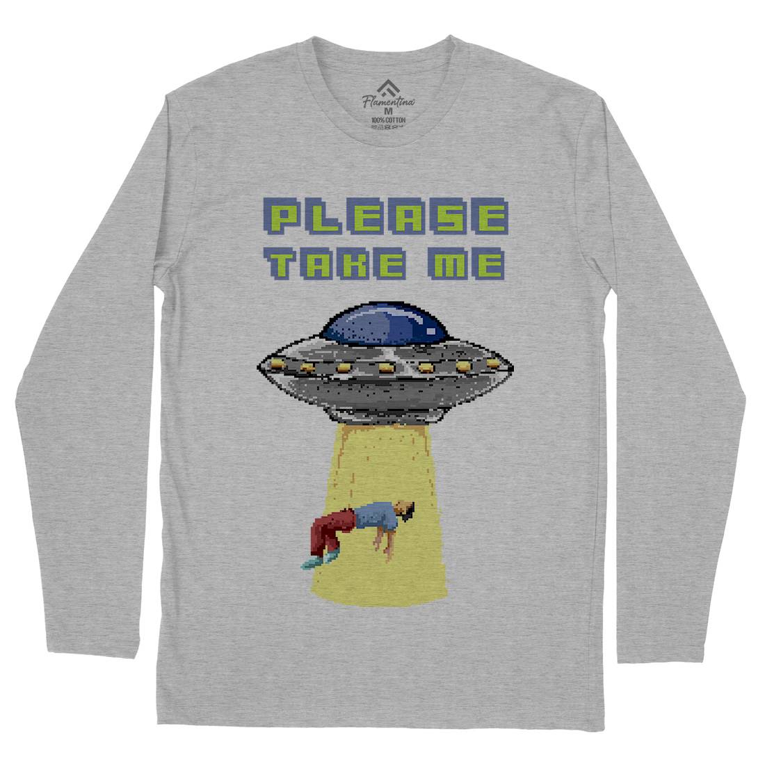 Alien Abduction Mens Long Sleeve T-Shirt Space B883