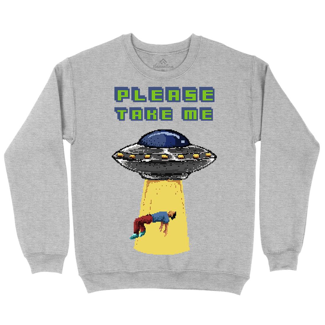 Alien Abduction Mens Crew Neck Sweatshirt Space B883