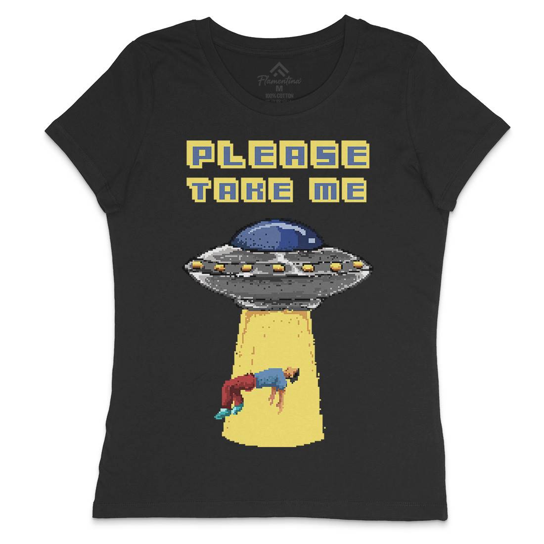 Alien Abduction Womens Crew Neck T-Shirt Space B883