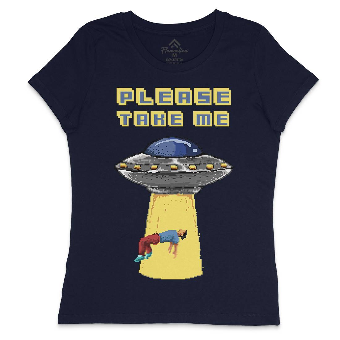 Alien Abduction Womens Crew Neck T-Shirt Space B883