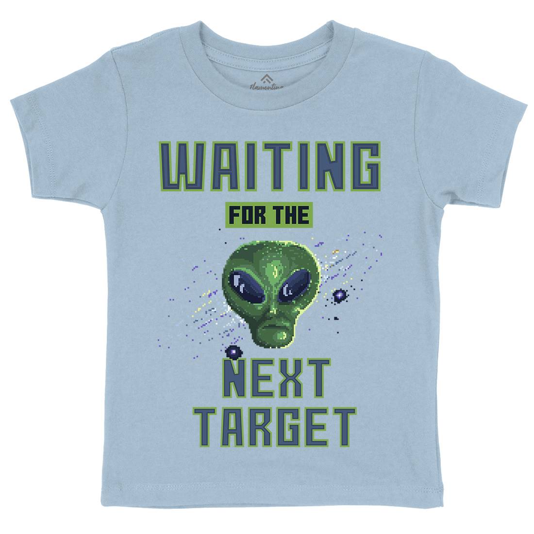Alien Attack Kids Crew Neck T-Shirt Space B884
