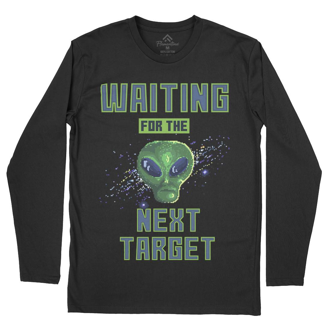 Alien Attack Mens Long Sleeve T-Shirt Space B884