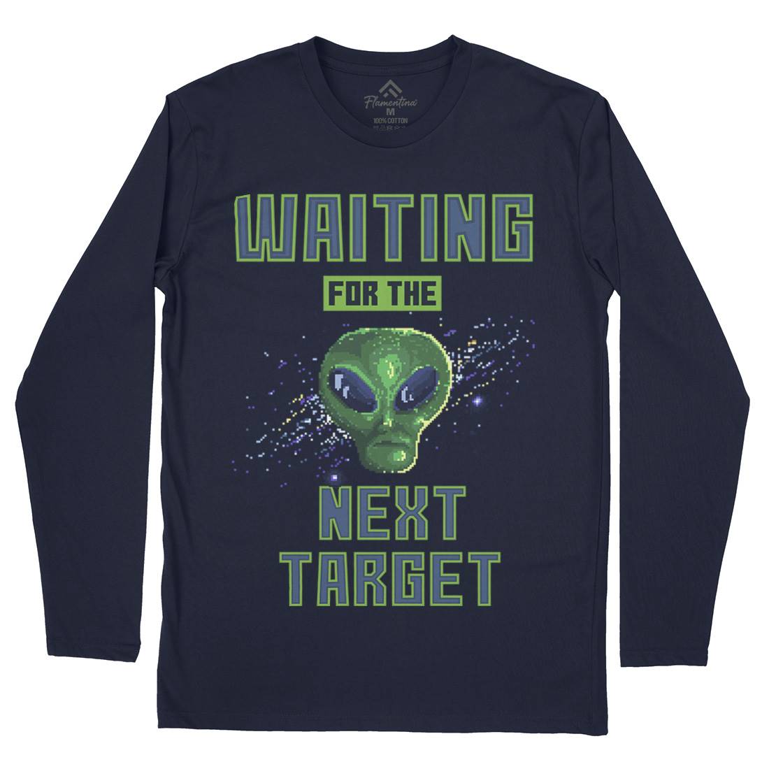 Alien Attack Mens Long Sleeve T-Shirt Space B884