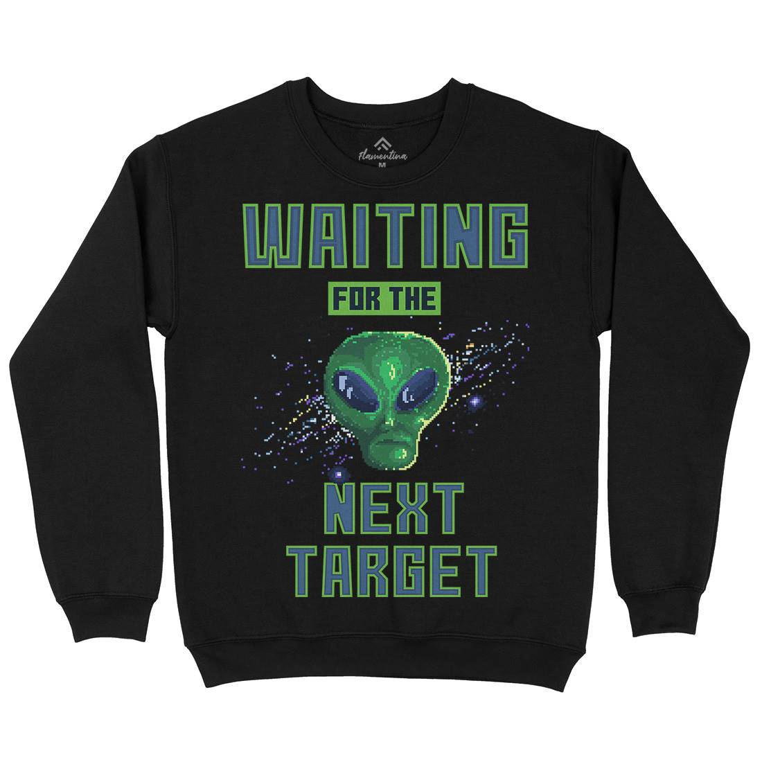 Alien Attack Mens Crew Neck Sweatshirt Space B884