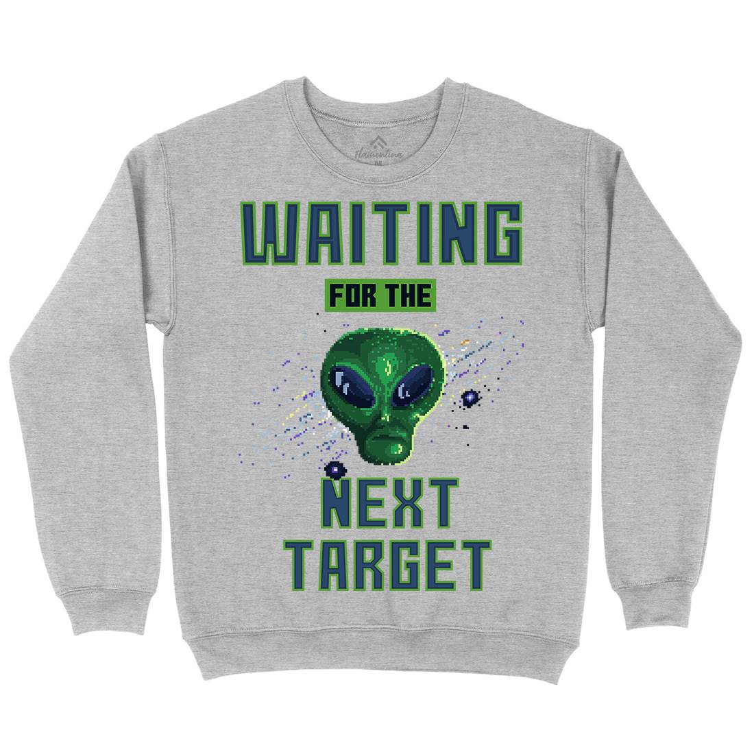 Alien Attack Mens Crew Neck Sweatshirt Space B884