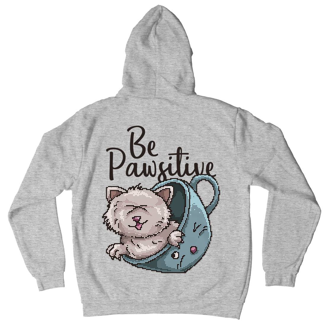 Be Pawsitive Mens Hoodie With Pocket Animals B885