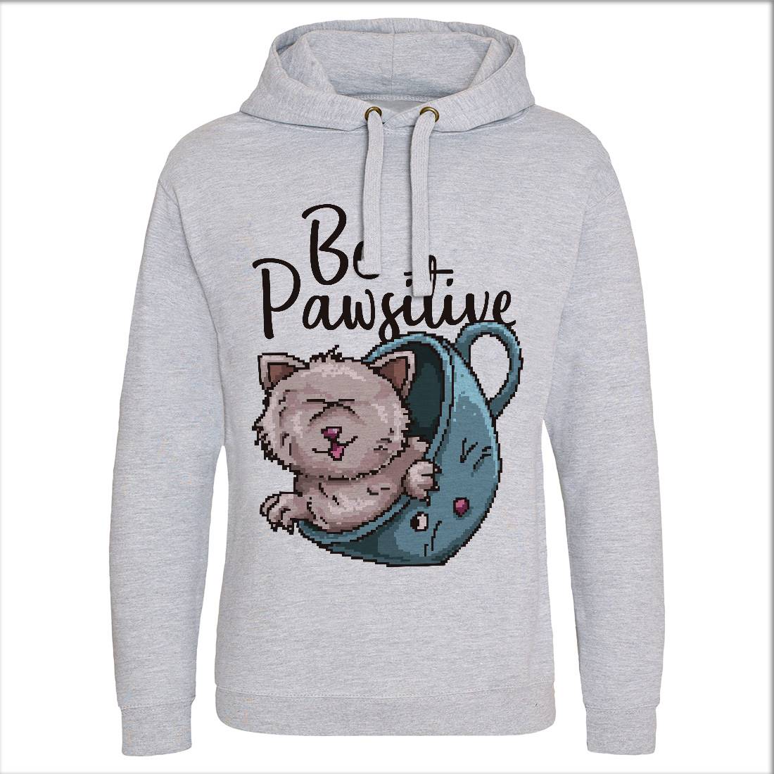 Be Pawsitive Mens Hoodie Without Pocket Animals B885