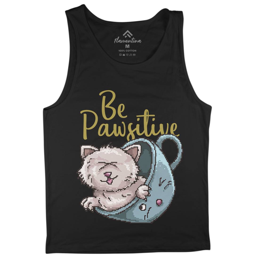 Be Pawsitive Mens Tank Top Vest Animals B885