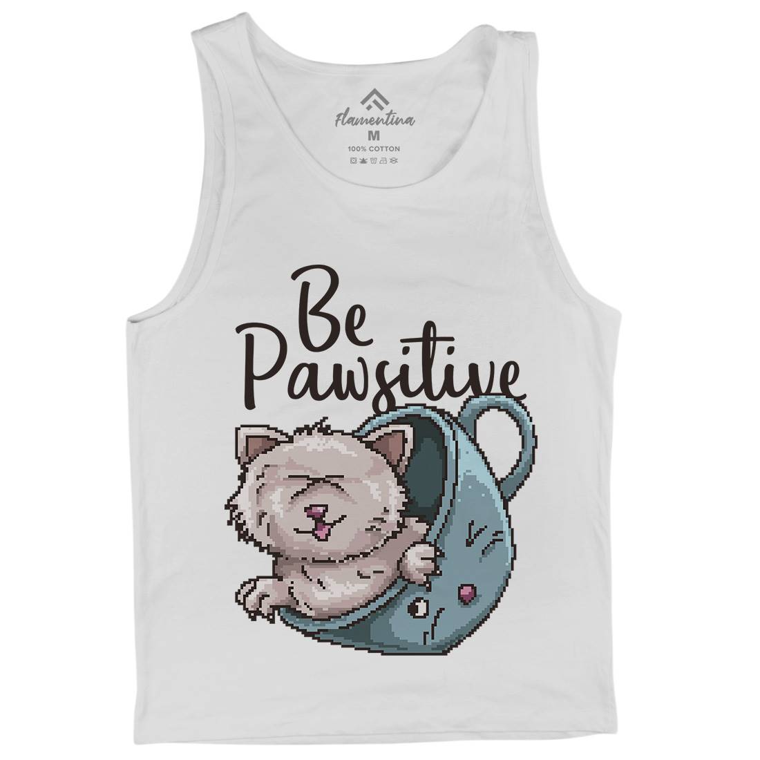 Be Pawsitive Mens Tank Top Vest Animals B885