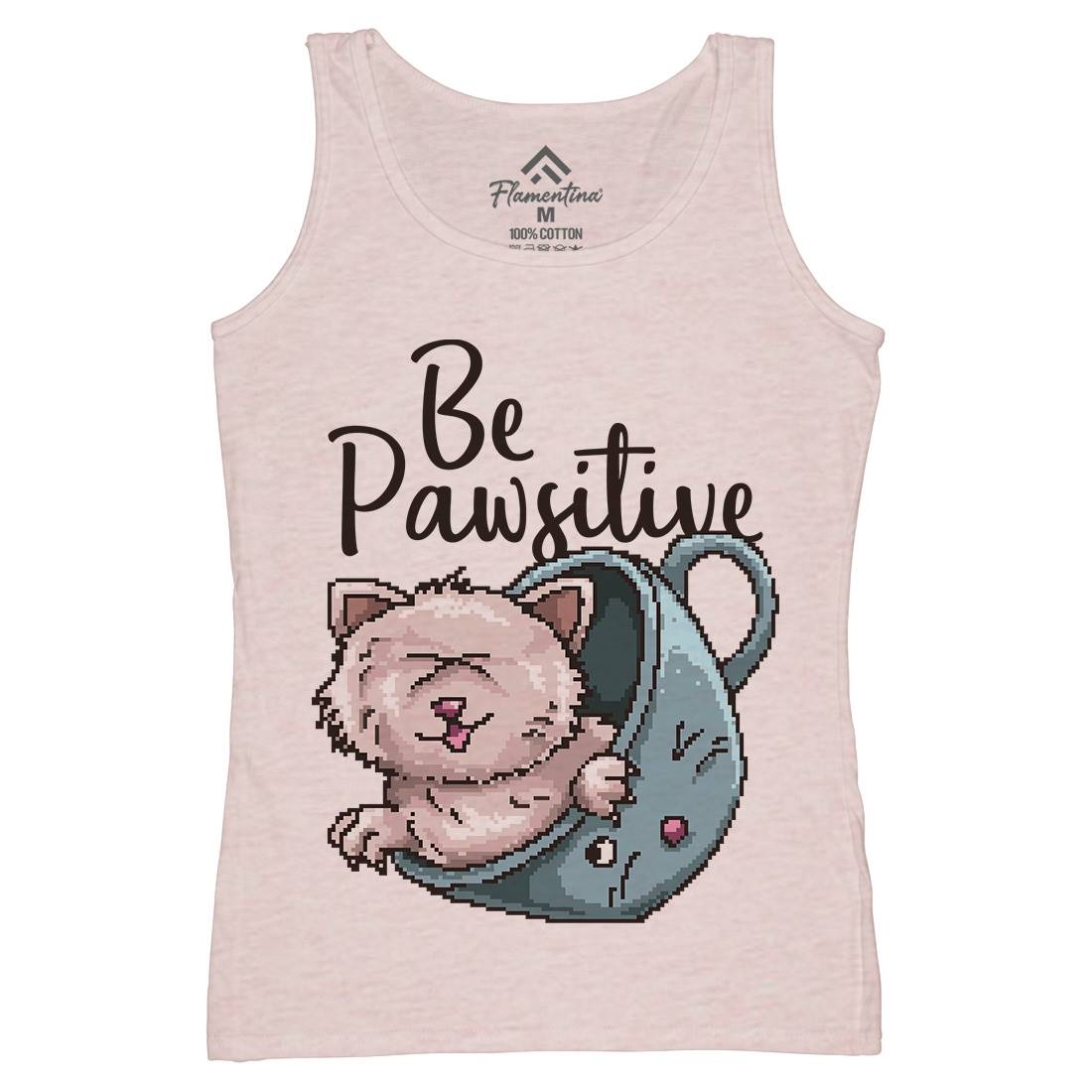 Be Pawsitive Womens Organic Tank Top Vest Animals B885