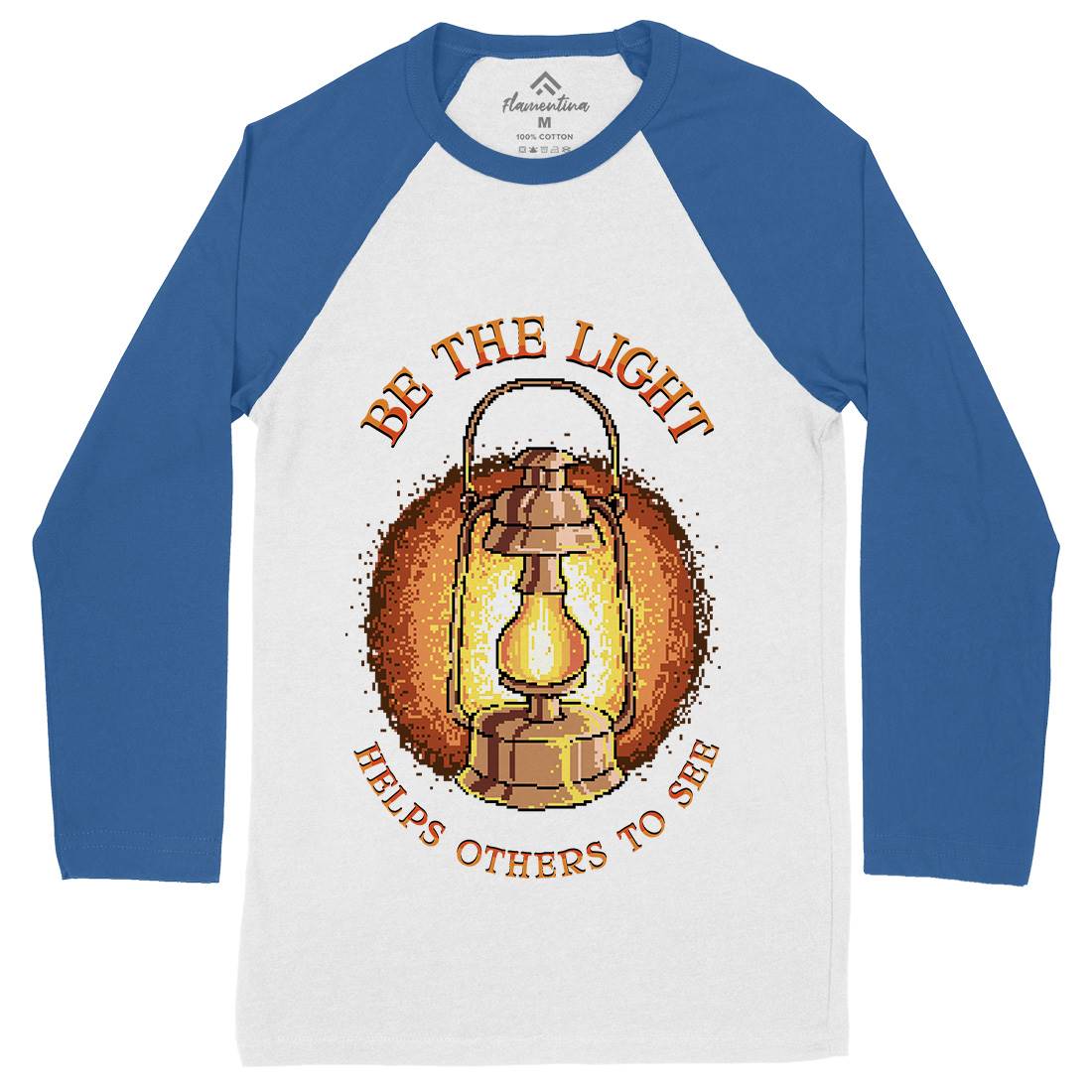 Be The Light Mens Long Sleeve Baseball T-Shirt Retro B886