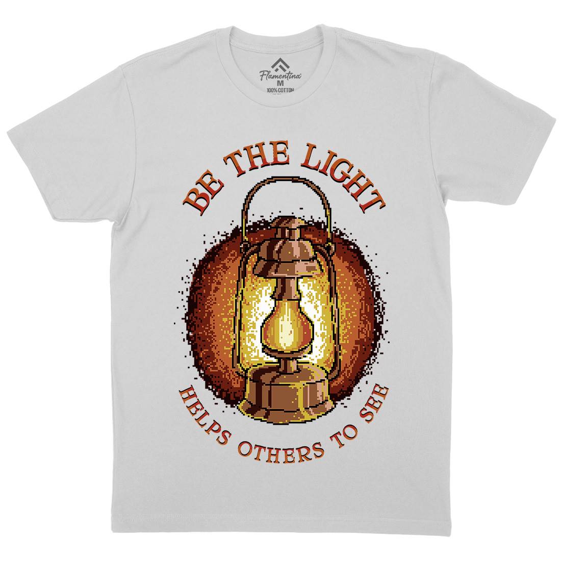 Be The Light Mens Crew Neck T-Shirt Retro B886