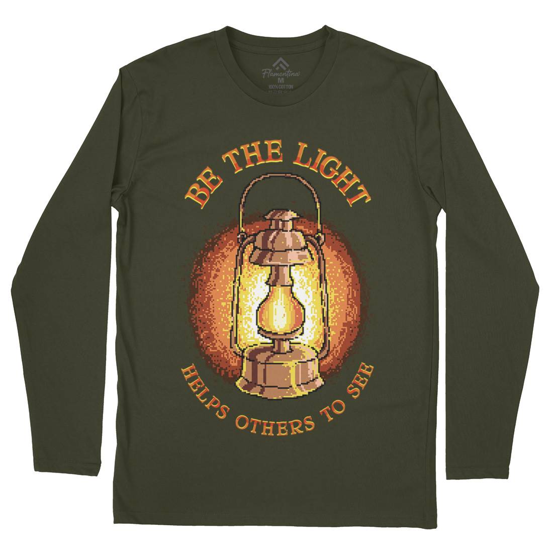 Be The Light Mens Long Sleeve T-Shirt Retro B886
