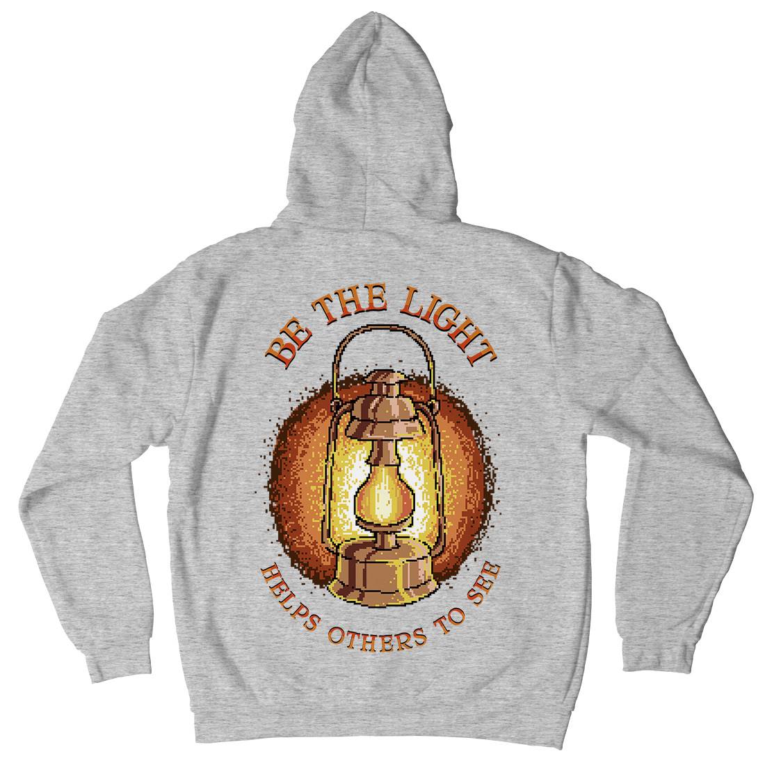 Be The Light Mens Hoodie With Pocket Retro B886