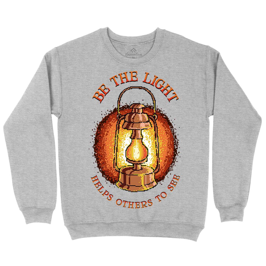 Be The Light Mens Crew Neck Sweatshirt Retro B886